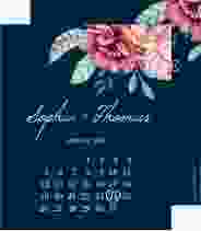 Save the Date-Kalenderblatt "Blooming"