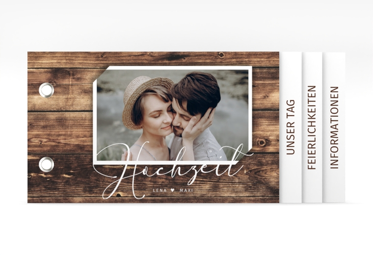 Hochzeitseinladung Rustic Booklet