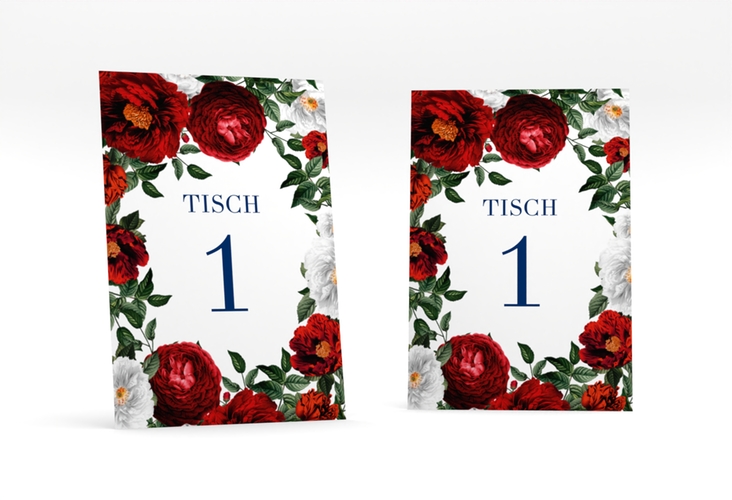 Tischnummer Hochzeit Florista Tischaufsteller weiss hochglanz