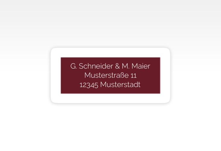 Absenderetikett Hochzeit Simply 45,7 x 21,2 mm rot