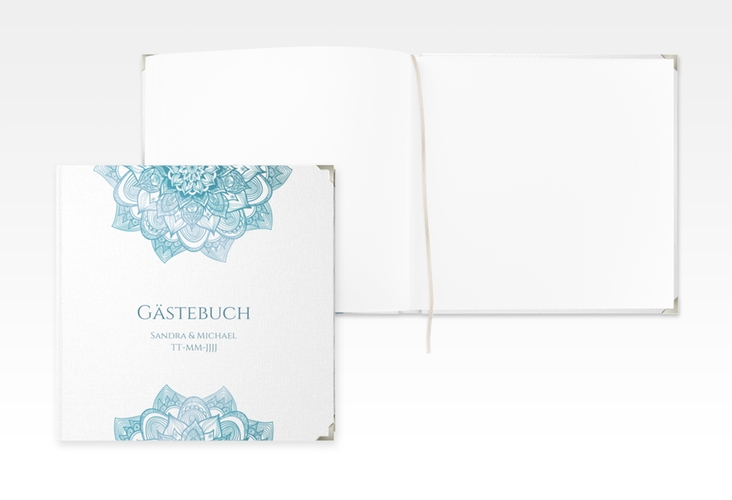 Gästebuch Selection Hochzeit Delight Leinen-Hardcover tuerkis