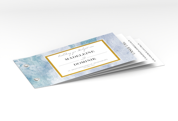Hochzeitseinladung Marble Booklet