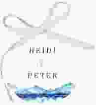 Geschenkanhänger Hochzeit Bergliebe Geschenkanhänger, rund blau mit Gebirgspanorama für Berghochzeit