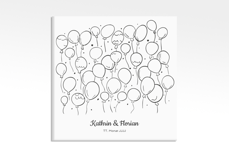 Wedding Tree Leinwand Hochzeitsballons (bis 35 Gäste) 30 x 30 cm