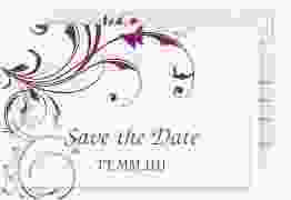Save the Date-Postkarte Palma A6 Postkarte lila