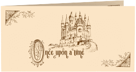 Klick: Details zu Hochzeitseinladung "Storybook" anzeigen Hochzeitseinladung Storybook lange Klappkarte quer beige