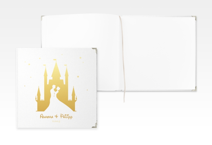 Gästebuch Selection Hochzeit Castle Leinen-Hardcover gold