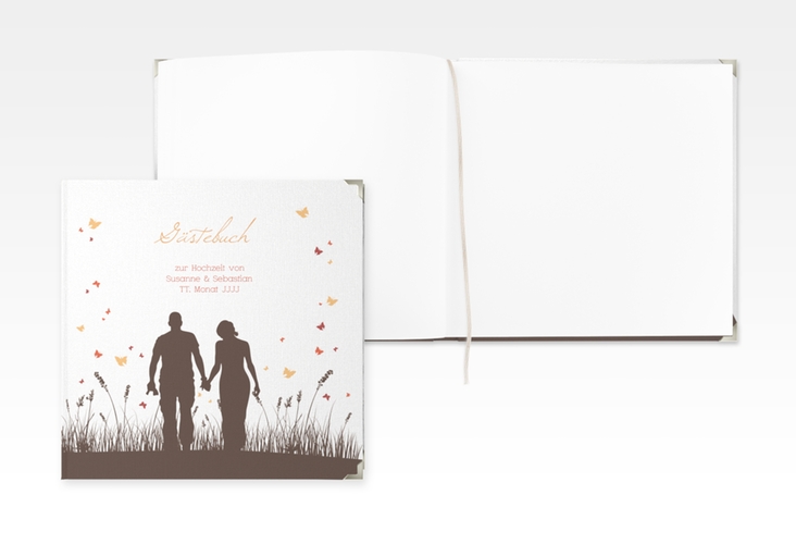 Gästebuch Selection Hochzeit Rouen Leinen-Hardcover braun