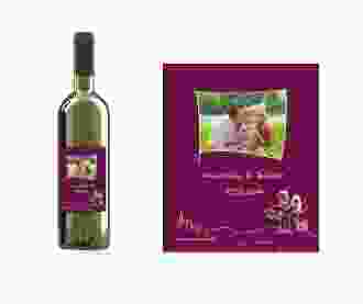 Etichette vino matrimonio collezione Pisa Etikett Weinflasche 4er Set rot