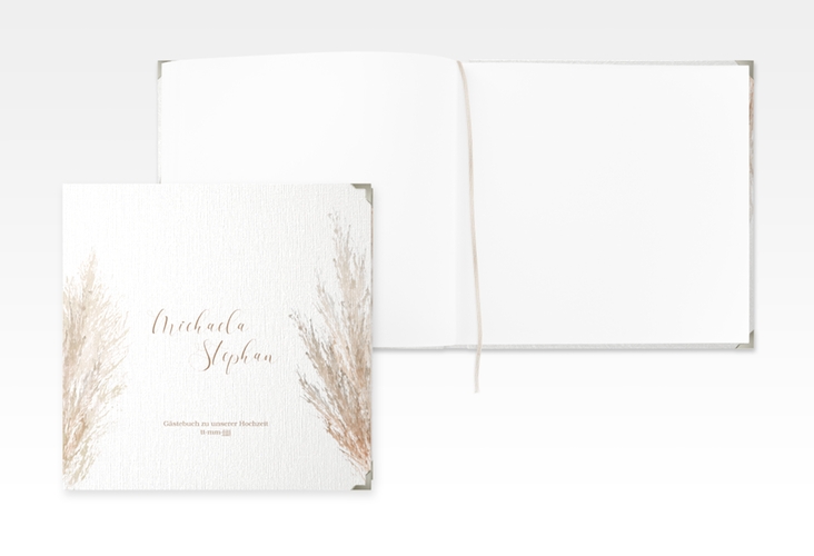Gästebuch Selection Hochzeit Pampasgras Leinen-Hardcover