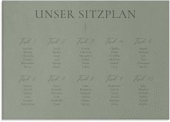 Sitzplan Leinwand Hochzeit Hochzeitsfreude 70 x 50 cm Leinwand gruen