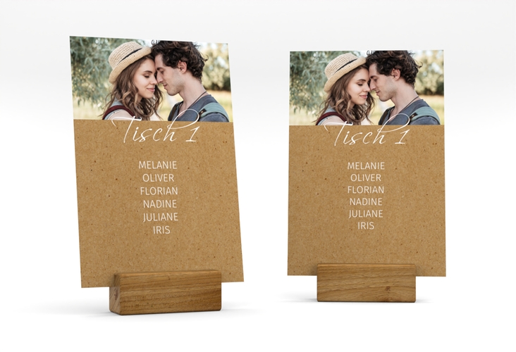 Tischaufsteller Hochzeit Big Picture Tischaufsteller mit Foto des Brautpaars