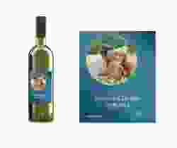 Etichette vino matrimonio collezione Siena Etikett Weinflasche 4er Set blu