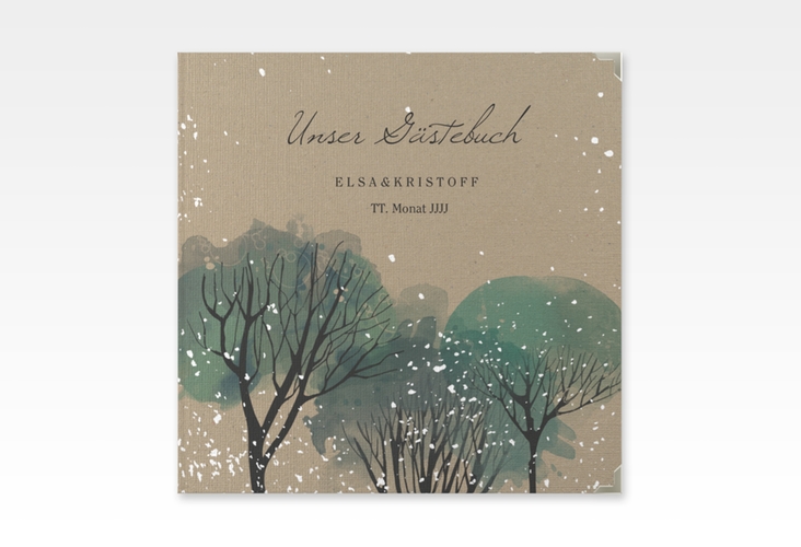 Gästebuch Selection Hochzeit Winterhochzeit Leinen-Hardcover Kraftpapier