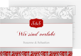 Klick: Details zu Verlobungskarte Hochzeit "Latina" anzeigen Verlobungskarte Hochzeit "Latina" A6 Postkarte braun