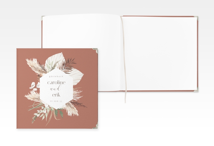 Gästebuch Selection Hochzeit Bohemian Leinen-Hardcover orange