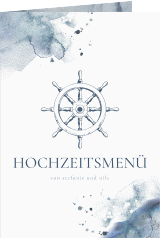 Menükarte Hochzeit "Steuerrad"