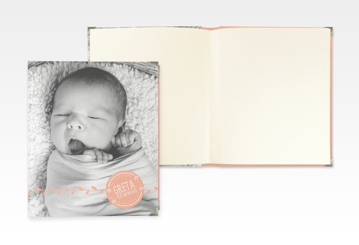 Baby Fotoalbum Unikat 21 x 25 cm apricot