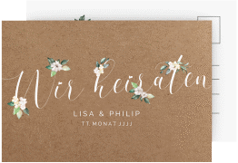 Klick: Details zu Save the Date-Postkarte "Inlove" anzeigen Save the Date-Postkarte Inlove A6 Postkarte kraftpapier