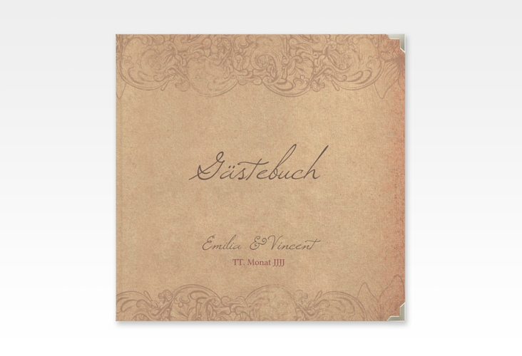 Gästebuch Selection Hochzeit Fairytale Leinen-Hardcover mit Vintage-Bordüre