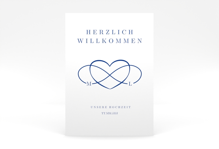 Willkommensschild Poster Infinity 50 x 70 cm Leinwand