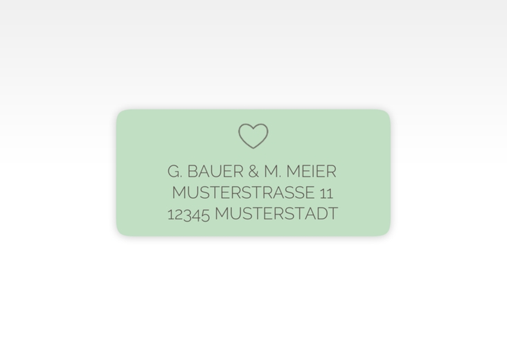 Absenderetikett Hochzeit Lebenstraum 45,7 x 21,2 mm mint