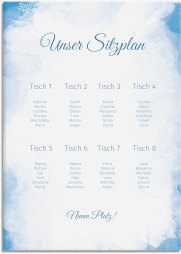 Sitzplan Leinwand Hochzeit Frozen