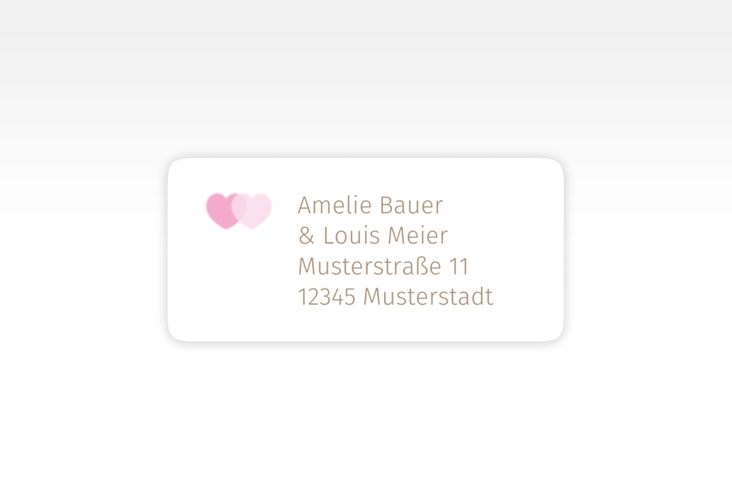 Absenderetikett Hochzeit Couple 45,7 x 21,2 mm rosa