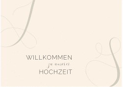 Willkommensschild Poster Eheschließung 70 x 50 cm Poster beige