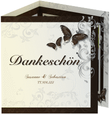 Klick: Details zu Dankeskarte Hochzeit "Toulouse" anzeigen Dankeskarte Hochzeit Toulouse quadr. Doppel-Klappkarte braun