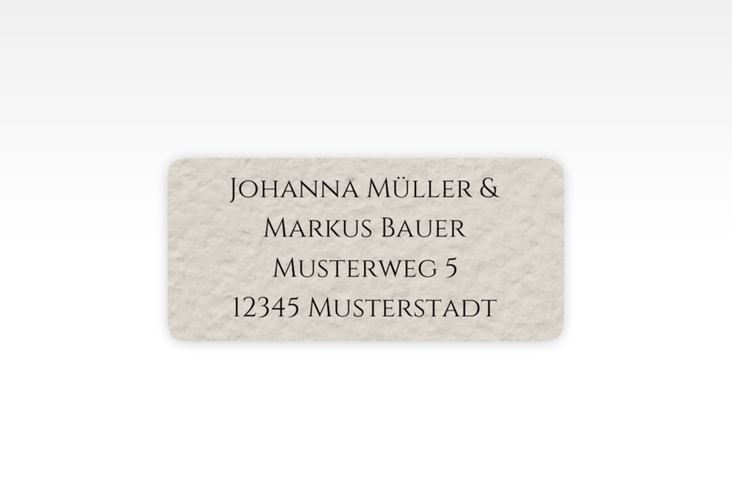 Absenderetikett Hochzeit Trachtenhochzeit 45,7 x 21,2 mm beige mit Dirndl und Lederhose