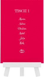 Klick: Details zu Tischaufsteller Hochzeit "Rise" anzeigen Tischaufsteller Hochzeit Rise Tischaufsteller pink