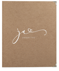Hochzeitsalbum Jawort 21 x 25 cm Kraftpapier modern minimalistisch mit veredelter Aufschrift