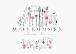 Willkommensschild Poster Driedflower 70 x 50 cm Poster weiss