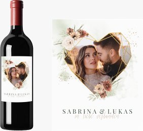 Weinflaschenetikett Hochzeit Odeur