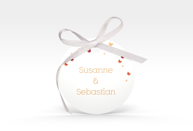 Geschenkanhänger Hochzeit Rouen Geschenkanhänger, rund braun