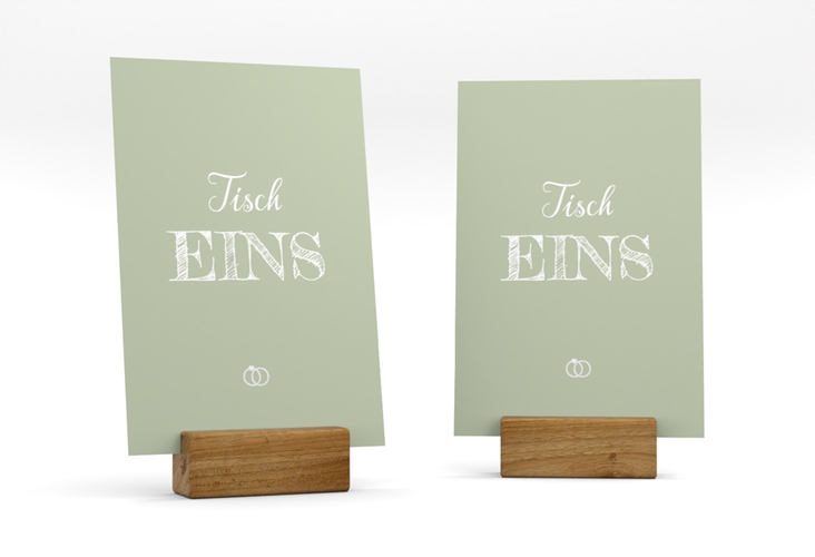 Tischnummer Hochzeit Rise Tischaufsteller gruen