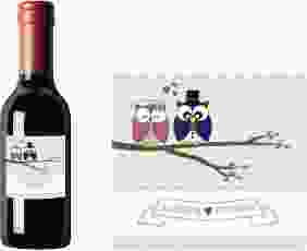 Piccoloetikett Hochzeit "Eulenliebe"