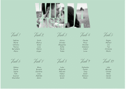 Sitzplan Poster Hochzeit Letters 70 x 50 cm Poster mint