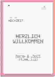 Willkommensschild Leinwand Weddingpass 50 x 70 cm Leinwand rosa