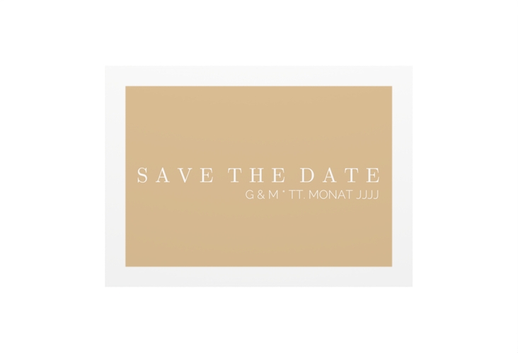 Save the Date-Visitenkarte Simply Visitenkarte quer beige