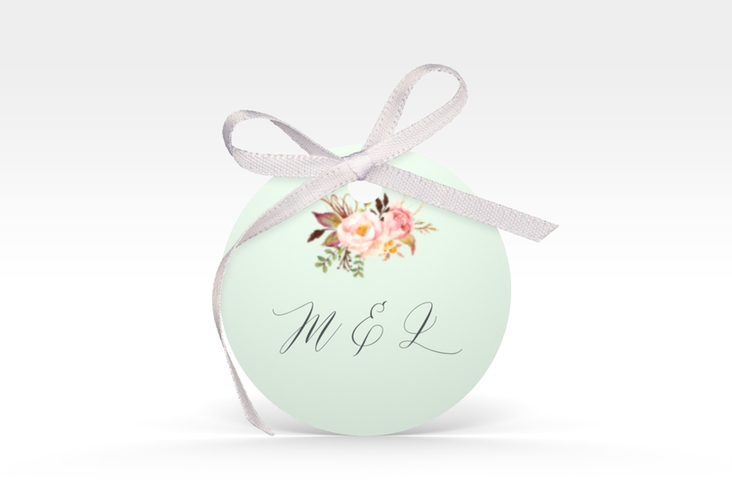 Geschenkanhänger Hochzeit Prachtvoll Geschenkanhänger, rund mint