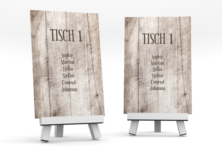 Tischaufsteller Hochzeit Wood Tischaufsteller weiss