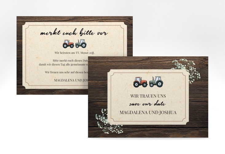 Save the Date-Karte Bauernhochzeit A6 Karte quer