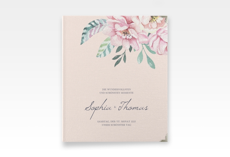 Hochzeitsalbum Blooming 21 x 25 cm rosa