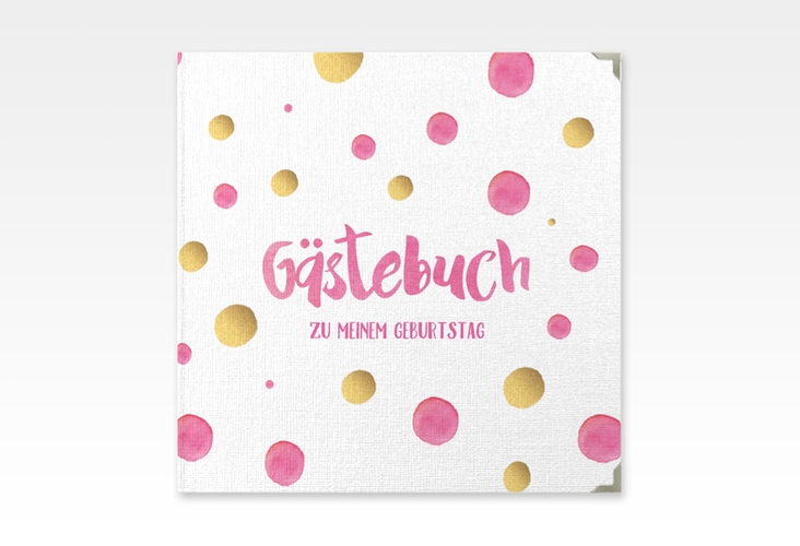 Gästebuch Selection Geburtstag "Dots" Leinen-Hardcover