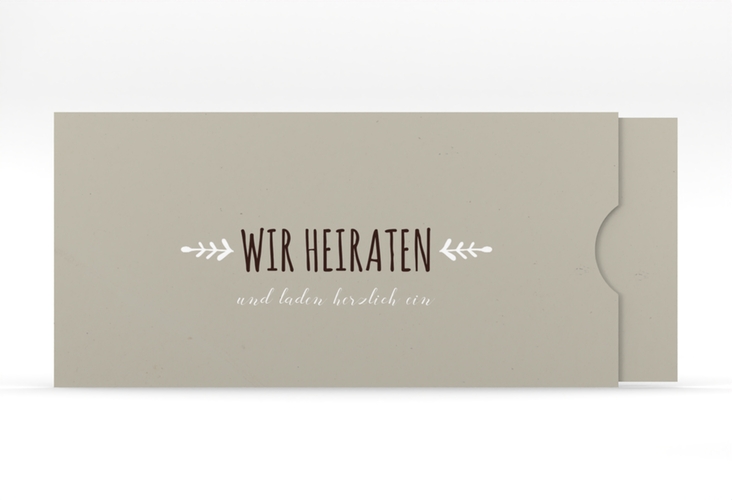 Hochzeitseinladung Eden Einsteckkarte weiss