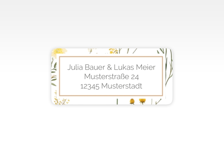 Absenderetikett Hochzeit Blumenwiese 45,7 x 21,2 mm bunt