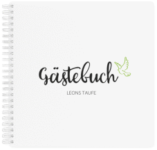 Gästebuch Taufe Belief Ringbindung gruen
