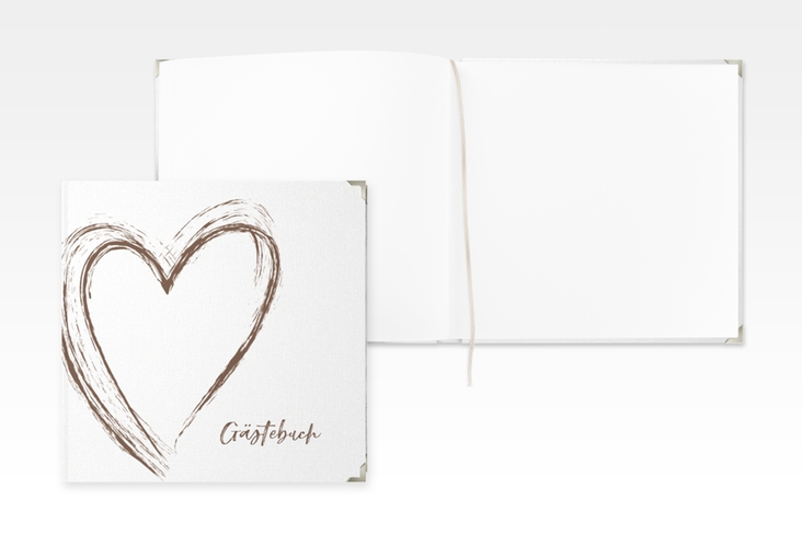 Gästebuch Selection Hochzeit Liebe Leinen-Hardcover braun